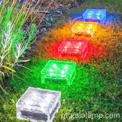 Luzes solares elegantes do jardim com design de vidro de cristal